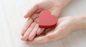 Image of a heart in a hand